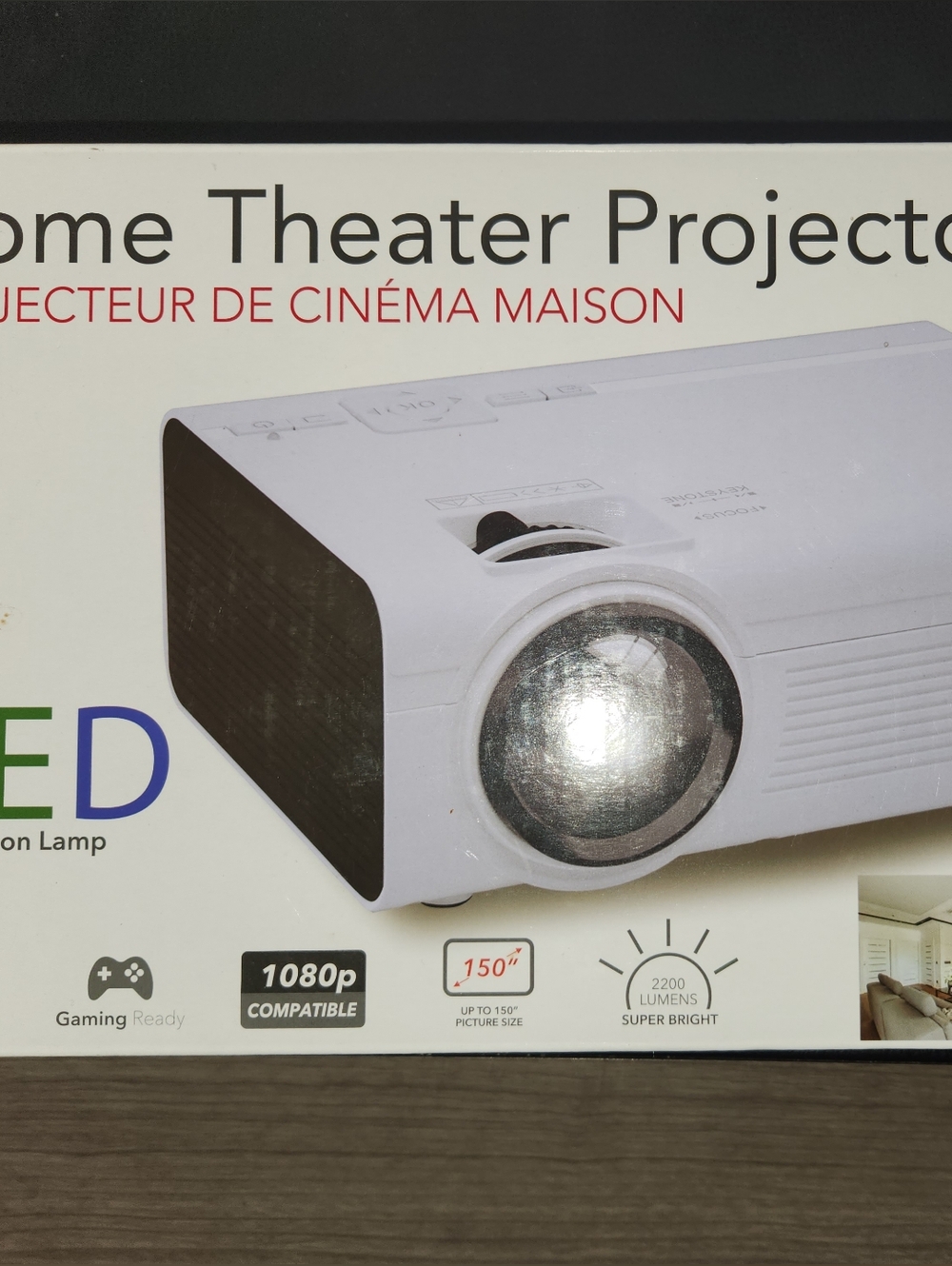 RCA White LED Home Theater Projector - Compact 1080p Compatible